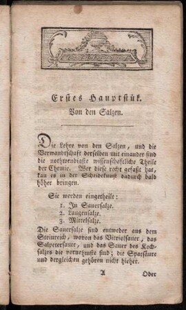 Erstes Hauptstük. Von den Salzen.