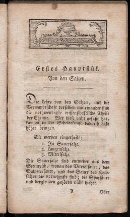 Erstes Hauptstük. Von den Salzen.