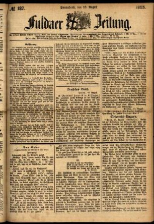 Ausgabe vom Samstag, den 18. August 1883.