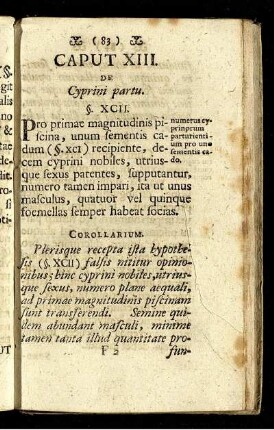 Caput XIII. De Cyprini partu.