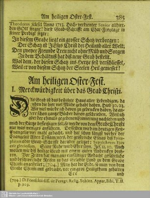 Am heiligen Oster-Fest