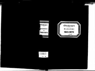 Oberbergen, Vogtsburg im Kaiserstuhl FR; Katholische Gemeinde: Standesbuch 1852-1870