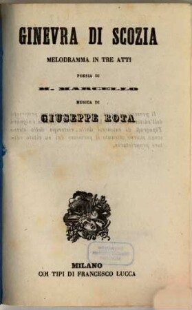 Ginevra di Scozia : melodramma in tre atti