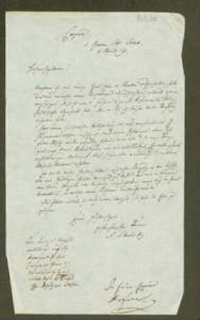 Brief von Johann Lhotsky an August Emanuel Fürnrohr