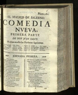 Pt. 1: El Magico De Salerno : Comedia Nveva