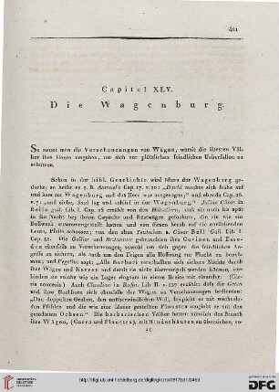 Capitel XLV: Die Wagenburg