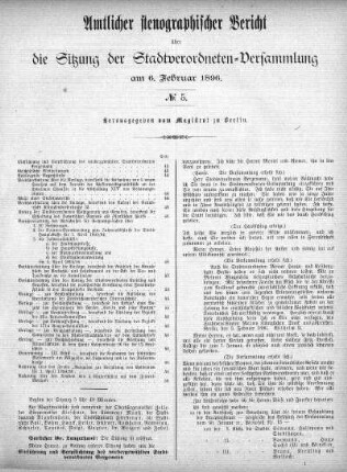 No. 5, 06.02.1896