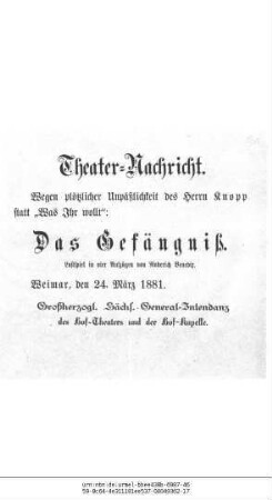 Das Gefängniß