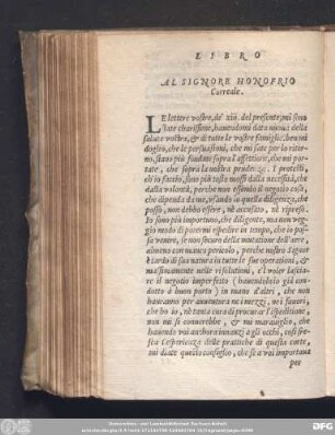 Al Signore Honofrio Correale.
