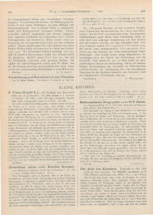 427-430 Kleine Kritiken