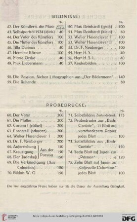 Probedrucke (Nr.60-75)