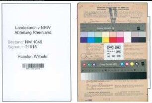 Entnazifizierung Wilhelm Paesler , geb. 22.03.1877 (Postbeamter)
