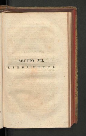 Sectio VII. Libri mixti.