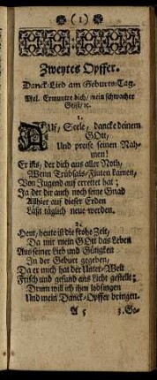 Zweytes Opffer.