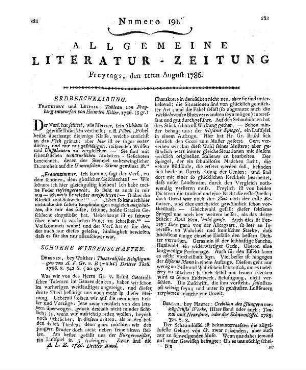 Moritz, K. P.: Englische Sprachlehre für die Deutschen. 2. Aufl. Berlin: Wever 1786