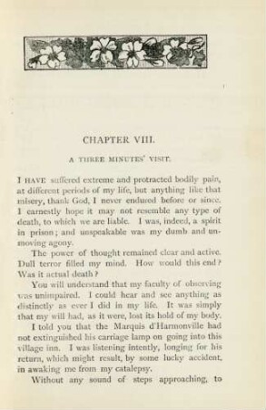 Chapter VIII. A three minutes' visit