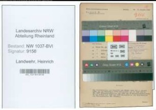 Entnazifizierung Heinrich Landwehr , geb. 12.07.1895 (Hilfsarbeiter)