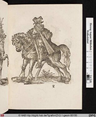 Urinierendes Pferd mit Reiter