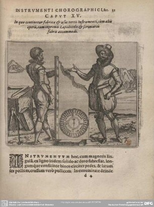 Caput XV. In quo continetur fabrica et usus tertii Instrumenti, cum aliis operis, tum inprimis Lapidicidis et scriniariis fabris accommodi.