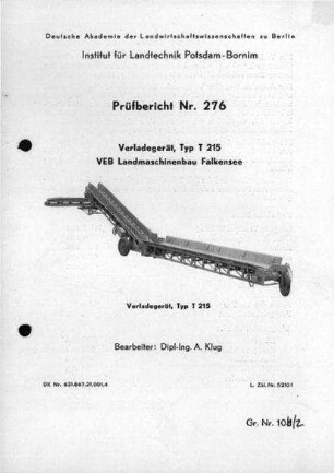 Verladegerät, Typ T 215
