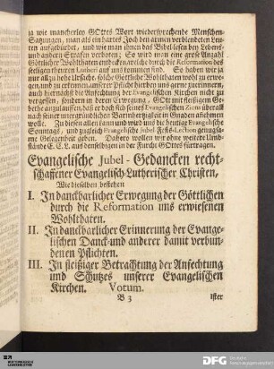 Evangelische Jubel-Gedancken rechtschaffener Evangelisch-Lutherischer Christen