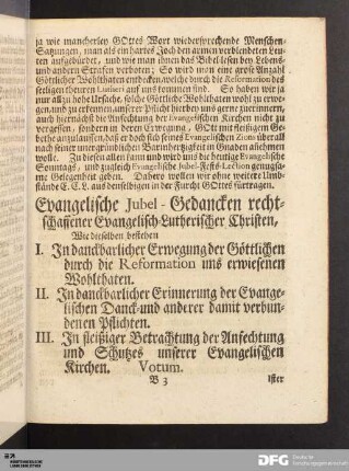 Evangelische Jubel-Gedancken rechtschaffener Evangelisch-Lutherischer Christen