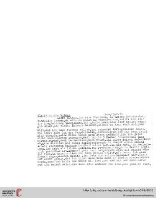 Briefe von und an Ulrich und Ulrike von Wilamowitz-Moellendorff ("1. Abschrift"): Brief von Ulrich von Wilamowitz-Moellendorff an Arnold von Wilamowitz-Moellendorff und Ulrike von Wilamowitz-Moellendorff