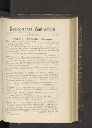 1. Januar 1910. No. 13.