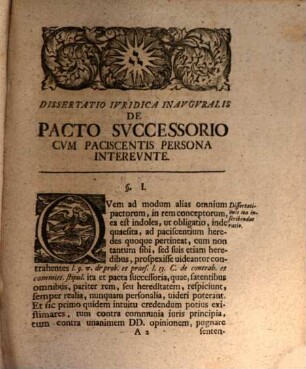 Diss. inaug. iur. de pacto successorio cum paciscentis persona intereunte