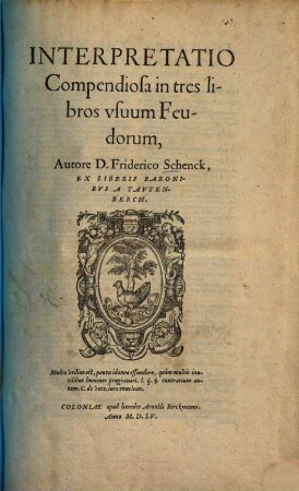 Interpretatio compendiosa in tres libros usuum feudorum