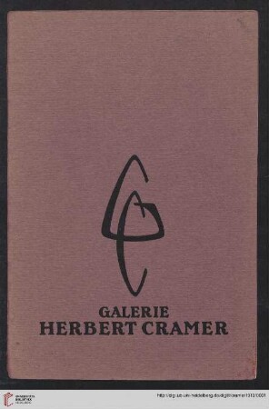 Eröffnungs-Ausstellung niederrheinische und westfälische Künstler : 1919 : Gemälde, Graphik, Plastik