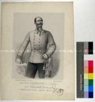 Porträt des Feldmarschall-Leutnants Adolf Freiherr von Lang nach einer Fotografie