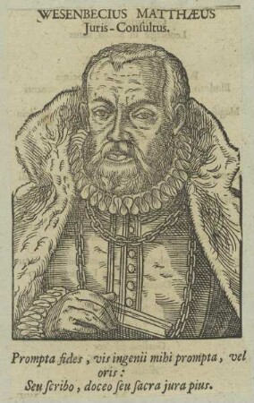 Bildnis des Wesenbecius Matthaeus