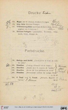 Farbdrücke (Nr. 199-204)
