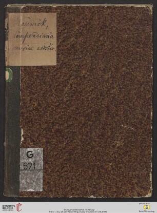 Compendiaria Musice artis aeditio cuncta q̃ ad practicam attinent mira quadam breuitate complectens.