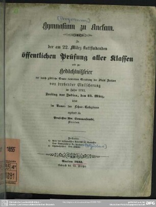 Ueber den mathematischen Unterricht auf Gymnasien
