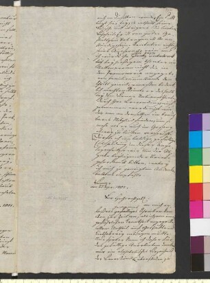 Brief von Goethe, Johann Wolfgang von an Gruber von Grubenfels, Carl Anton
