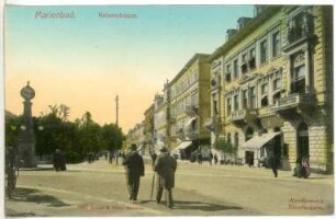 Marienbad. Kaiserstraße mit Schloss Heilbronn und Villa Nizza