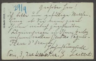 Brief an B. Schott's Söhne : 26.09.1897