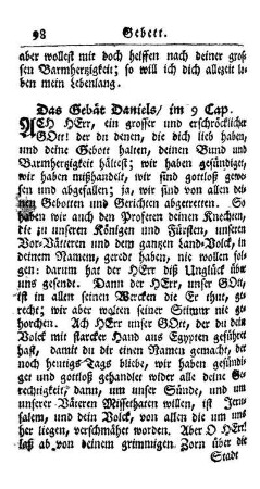 Das Gebätt Daniels.