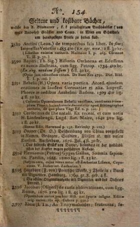 Seltene und kostbare Bücher, welche bey A. Blumauer ... zu haben sind. 1797