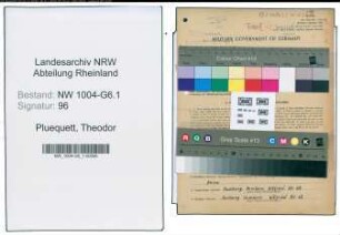 Entnazifizierung Theodor Pluequett , geb. 10.09.1890 (Schlosser)