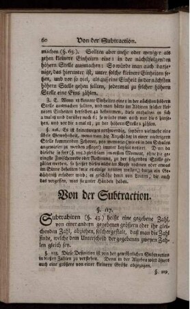 Von der Subtraction.