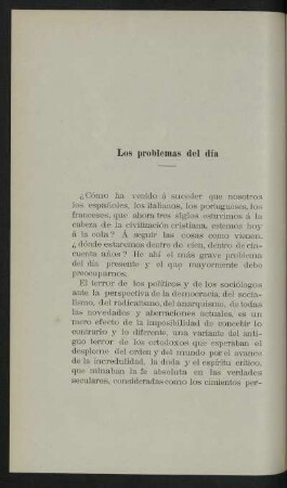 Los problemas del día