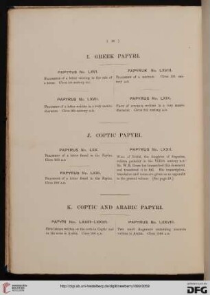 K.Coptic and arabic papyri
