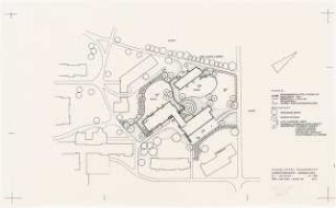 Johannesstift Berlin-Spandau Quellenhof, Schule und Kinderheim. Außenanlage: Mitarbeiterwohnheim, Lageplan 1:500, Blatt 1