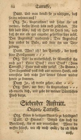 Siebender Auftritt