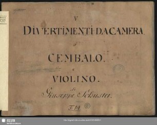 5 Divertimentos - Mus.3549-R-2 : vl, cemb