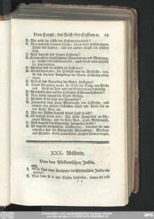 XXX. Abschnittt. Von den Afrikanischen Inseln.