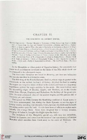 Chapter II: The Memphitic or Ancient Empire